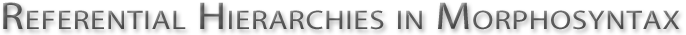 Referential Hierarchies in Morphosyntax